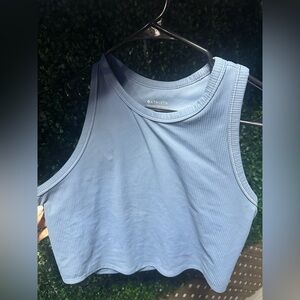 Athleta Blue Ribbed Tank Top